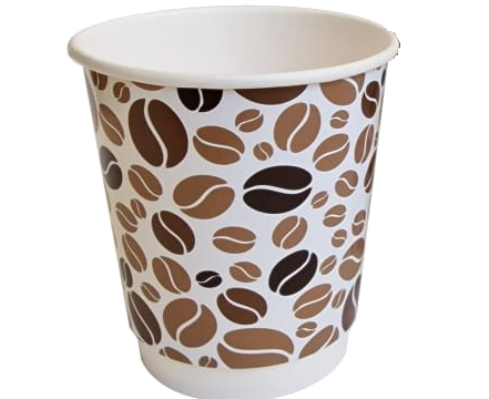 Popierinis puodelis 250ml 8oz logo